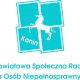 Kto zostanie laureatem "KoniCZYNki" 2025? Ruszył nabór do konkursu. Na zdjęciu widać logo Powiatowej Społecznej Rady do spraw Osób Niepełnosprawnych - na białym tle 4 niebieskie kwadraty w rozsypce, na środku z figurą konia i pełną nazwą rady na dole