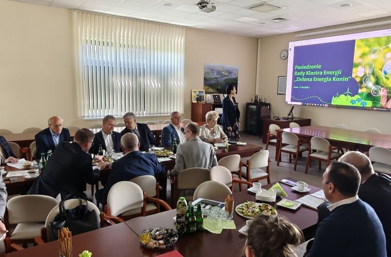 Na zdjęciu widzimy posiedzenie Rady Klastra Energii „Zielona Energia Konin”