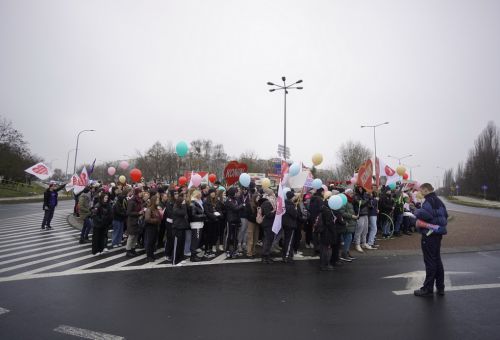 Happening na rondzie WOŚP