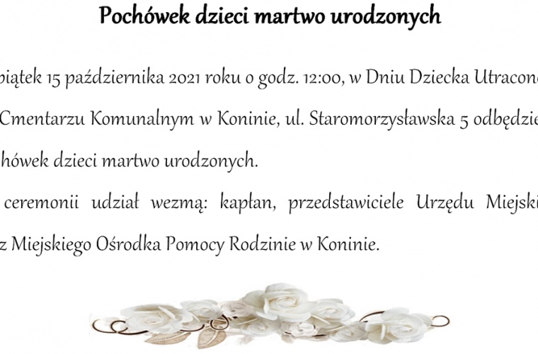 Link do artykułu - Pochówek dzieci martwo urodzonych