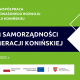 I Forum Samorządności Aglomeracji Konińskiej. Na grafice koloru zielono-granatowego widać logo aglomeracji i instytucji finansujących, nazwę panelu i datę.