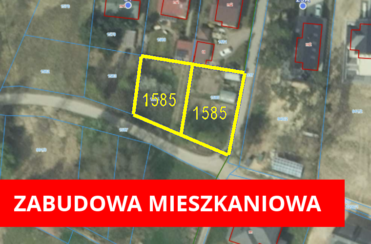 Obrazek poglądowy - działki 1584, 1585 obręb Przydziałki