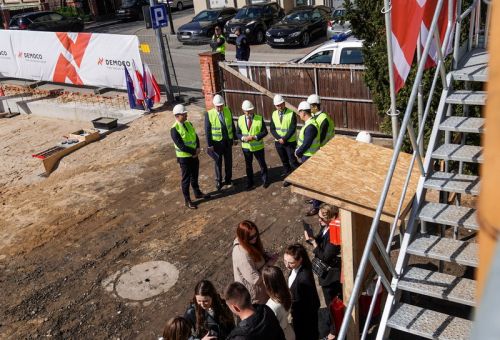 Wmurowanie kamienia węgielnego pod budowę nowego bloku MTBS