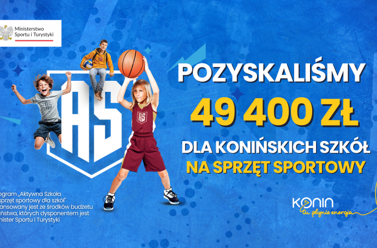 Link do artykułu - Konin pozyskał dofinansowanie na sprzęt sportowy w ramach Programu „Aktywna Szkoła”
