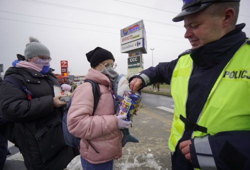 Happening na rondzie WOŚP
