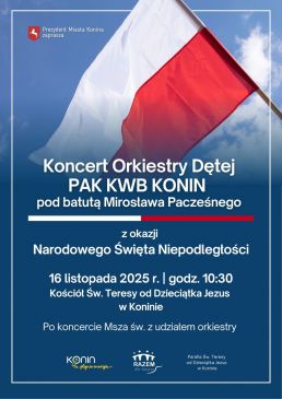 Koncert Orkiestry Dętej PAK KWB KONIN z okazji Narodowego Święta Niepodległości