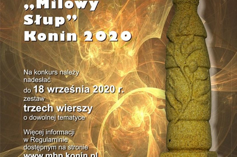 Link do artykułu - Miejska Biblioteka Publiczna w Koninie ogłasza 40. Ogólnopolski Konkurs Poetycki Milowy Słup 2020