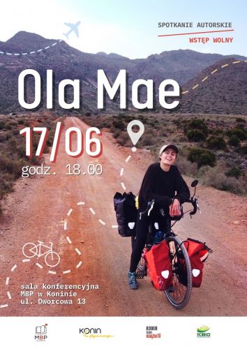Plakat -  spotkanie autorskie z Olą Mae
