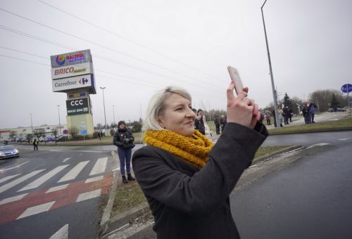 Happening na rondzie WOŚP