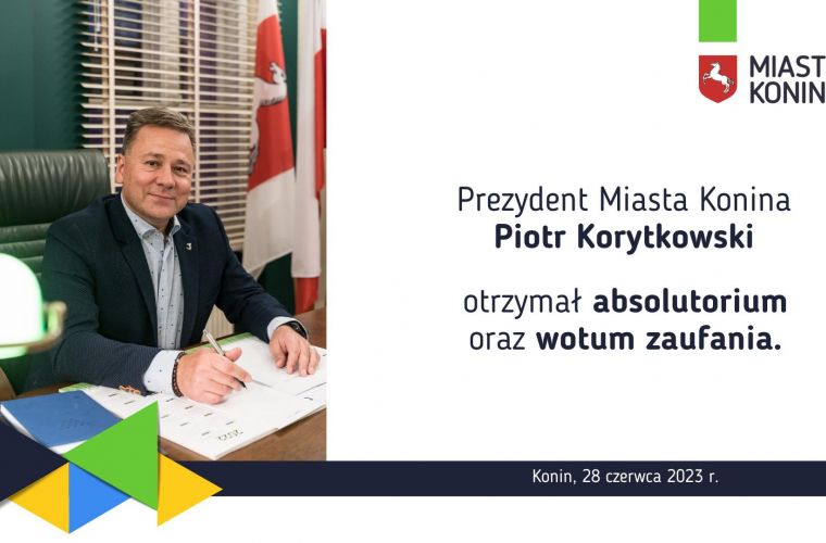Link do artykułu - Prezydent Miasta Konina otrzymał wotum zaufania oraz absolutorium