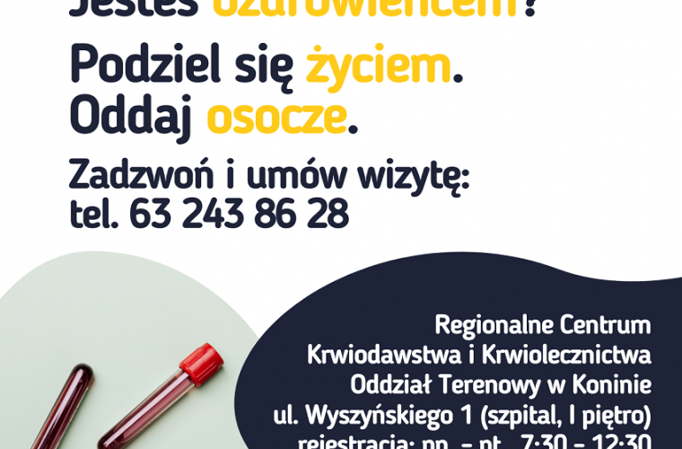 Link do artykułu - Pokonałeś COVID-19? Oddaj osocze i pomóż wyzdrowieć innym!