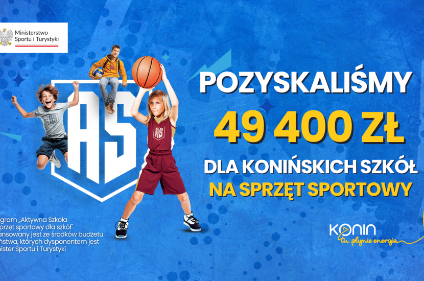 Link do artykułu - Konin pozyskał dofinansowanie na sprzęt sportowy w ramach Programu „Aktywna Szkoła”
