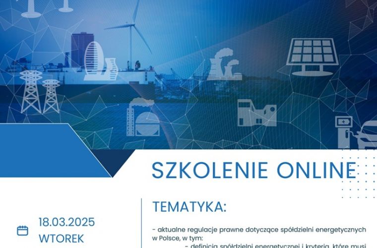 Link do artykułu - Szkolenie online w tematyce spółdzielni energetycznych jako przyszłości lokalnej energetyki odnawialnej