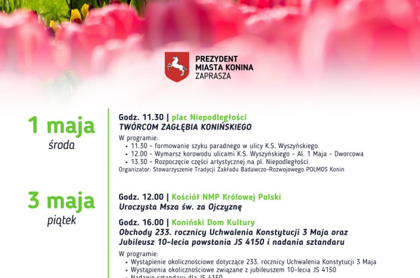 Link do artykułu - Majówka w Koninie - kalendarz wydarzeń
