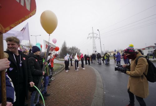 Happening na rondzie WOŚP