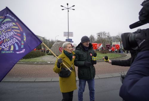 Happening na rondzie WOŚP