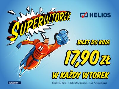 Superwtorek w konińskim kinie Helios – bilety co tydzień w promocyjnej cenie!