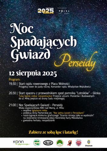 Noc Spadających Gwiazd – Perseidy 2025 w Koninie