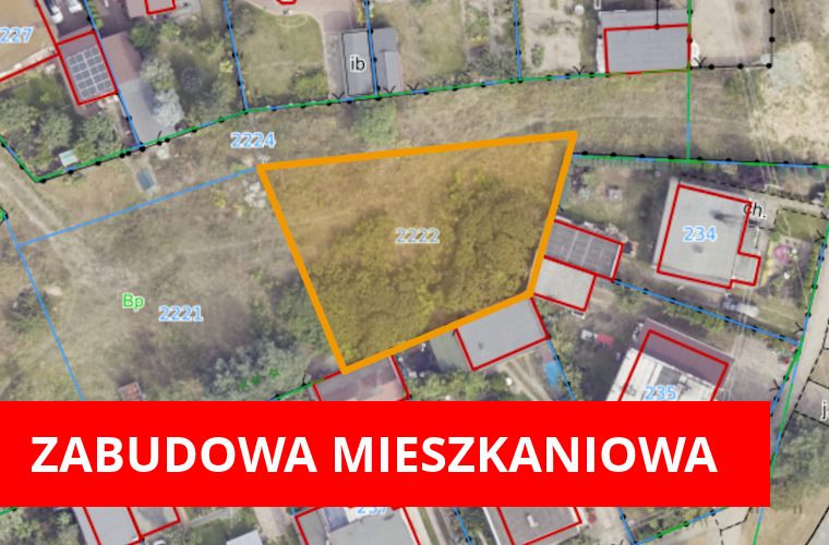 Obrazek poglądowy - działka 2222 obręb Przydziałki