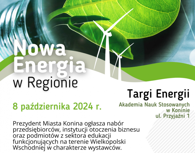 Link do artykułu - Nabór wystawców na Targi Energii – „Nowa Energia w Regionie”