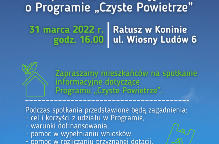 Spotkanie informacyjne dotyczące Programu "Czyste Powietrze"