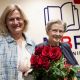 Jadwigi Werhun „Spacer po śladach”. Na zdjęciu od lewej córka autorki Małgorzata Werhun-Popiołek oraz autorka Jadwiga Werhun.