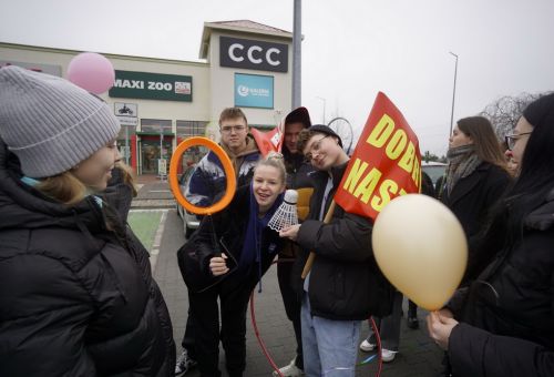 Happening na rondzie WOŚP