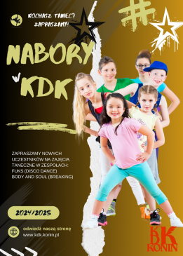 Nabory na zajęcia artystyczne w KDK 2024/2025