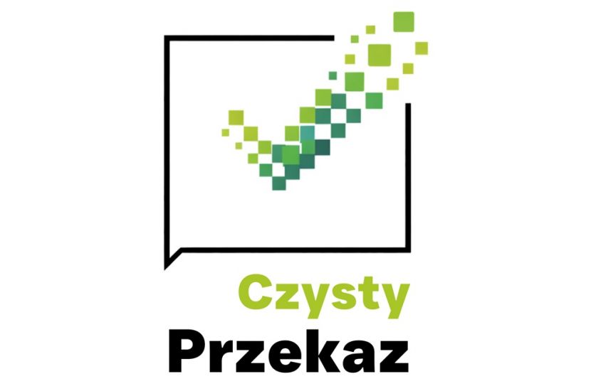 Młodzi z Aglomeracji Konińskiej mogą dostać 1 000 zł na walkę z fake newsami. Na grafice jest logo i napis Czysty Przekaz.
