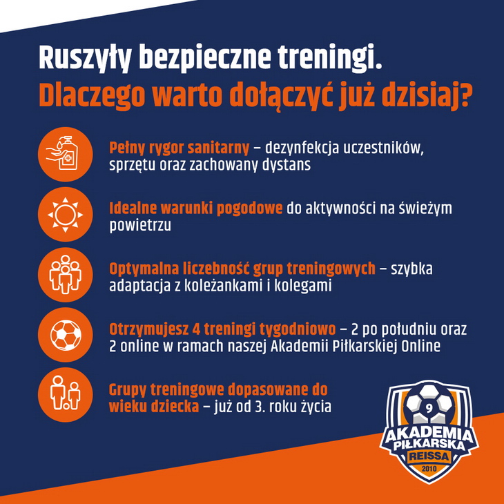 Link do artykułu - Akademia Piłkarska Reissa zaprasza na #bezpiecznytrening!