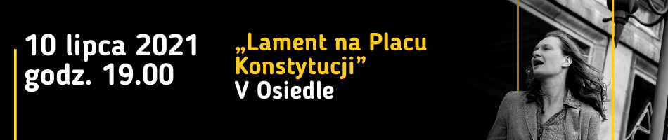 baner Lament na Placu Konstytucji 