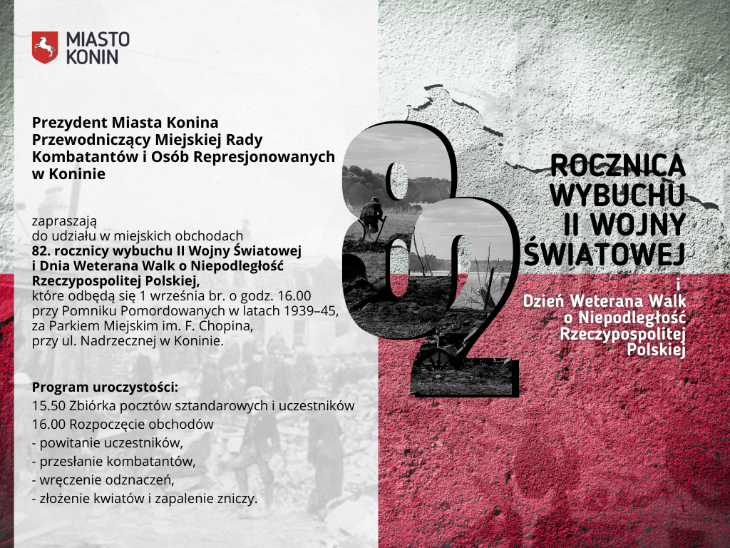 Link do artykułu - Program miejskich obchodów 82. rocznicy wybuchu II Wojny Światowej