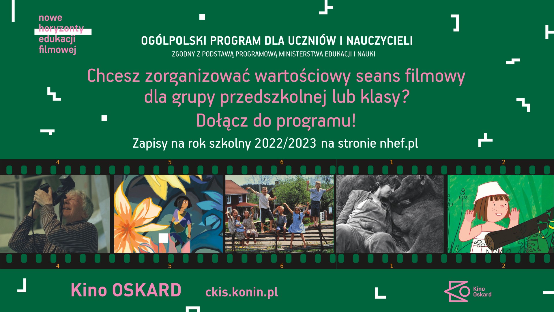 Link do artykułu - Zapisz klasę do programu Nowe Horyzonty Edukacji Filmowej w Kinie Oskard