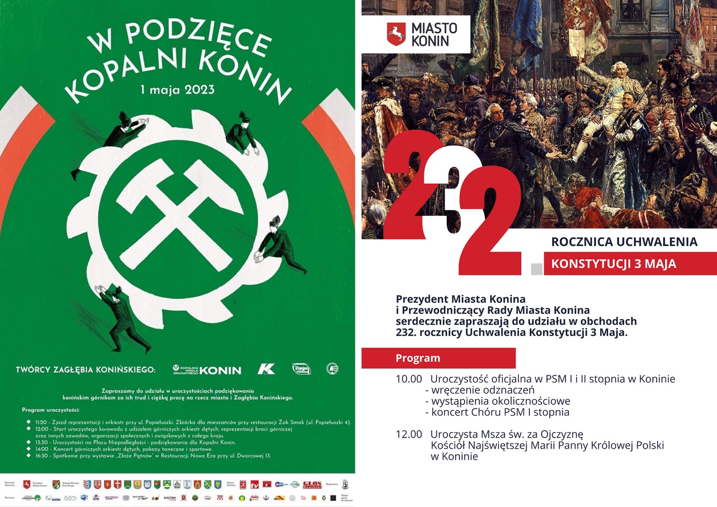 Link do artykułu -  Uroczystości majowe w Koninie