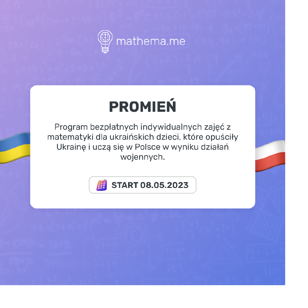 Link do artykułu - Ukraińskie dzieci w Polsce mogą otrzymać bezpłatne lekcje matematyki. Jak się zgłosić?