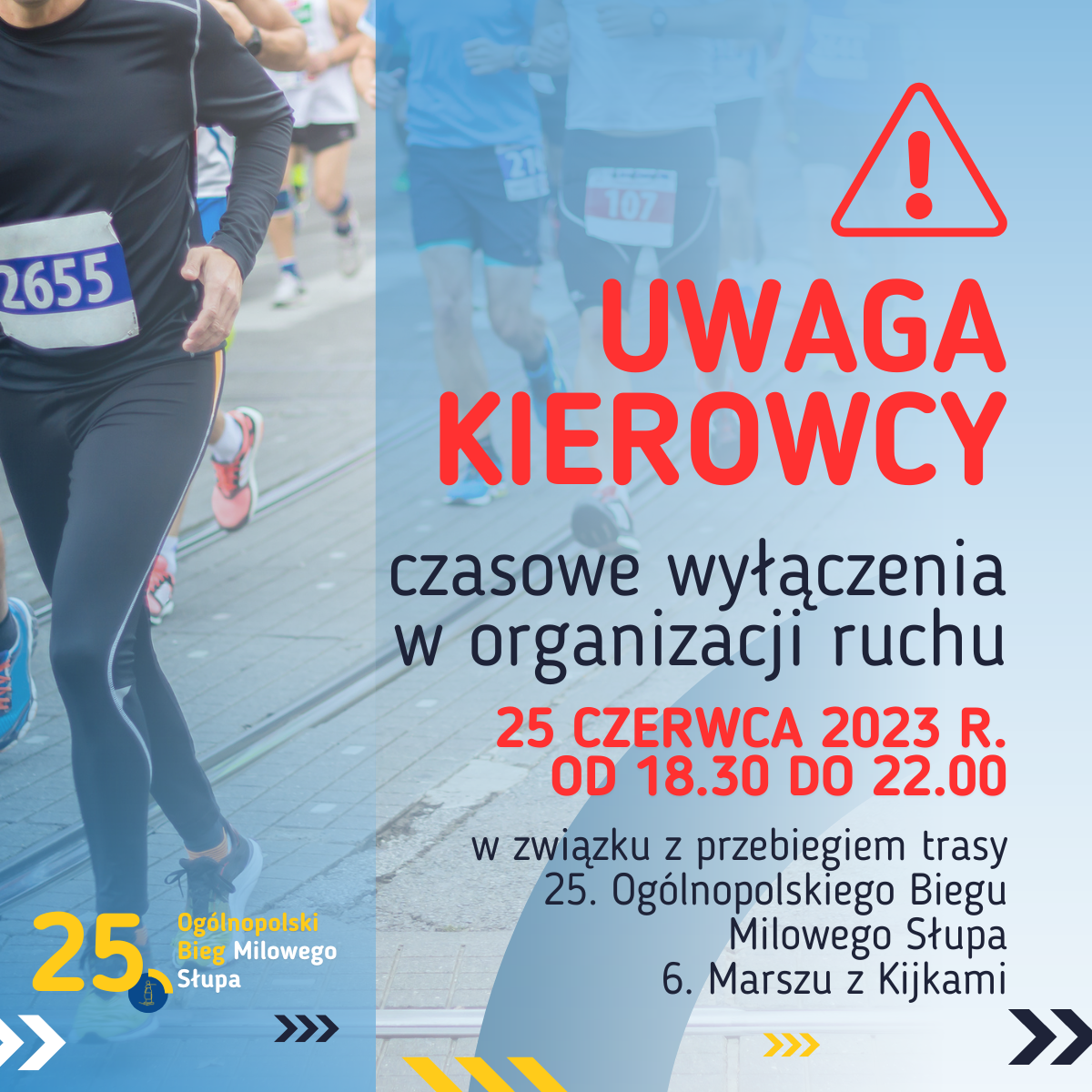 Link do artykułu - Ogólnopolski Bieg Milowego Słupa - utrudnienia w ruchu