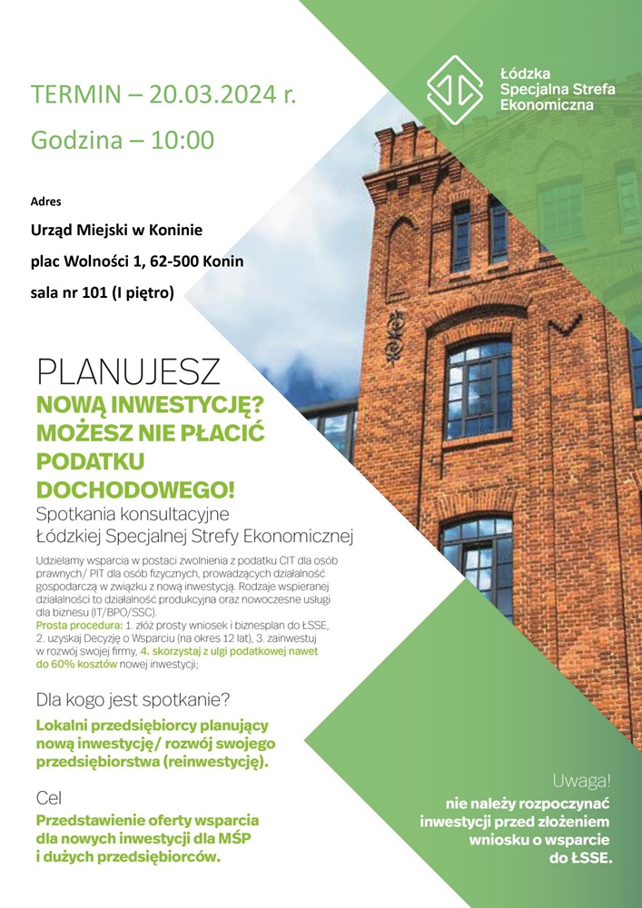 Link do artykułu - Spotkanie konsultacyjne Łódzkiej Specjalnej Strefy Ekonomicznej