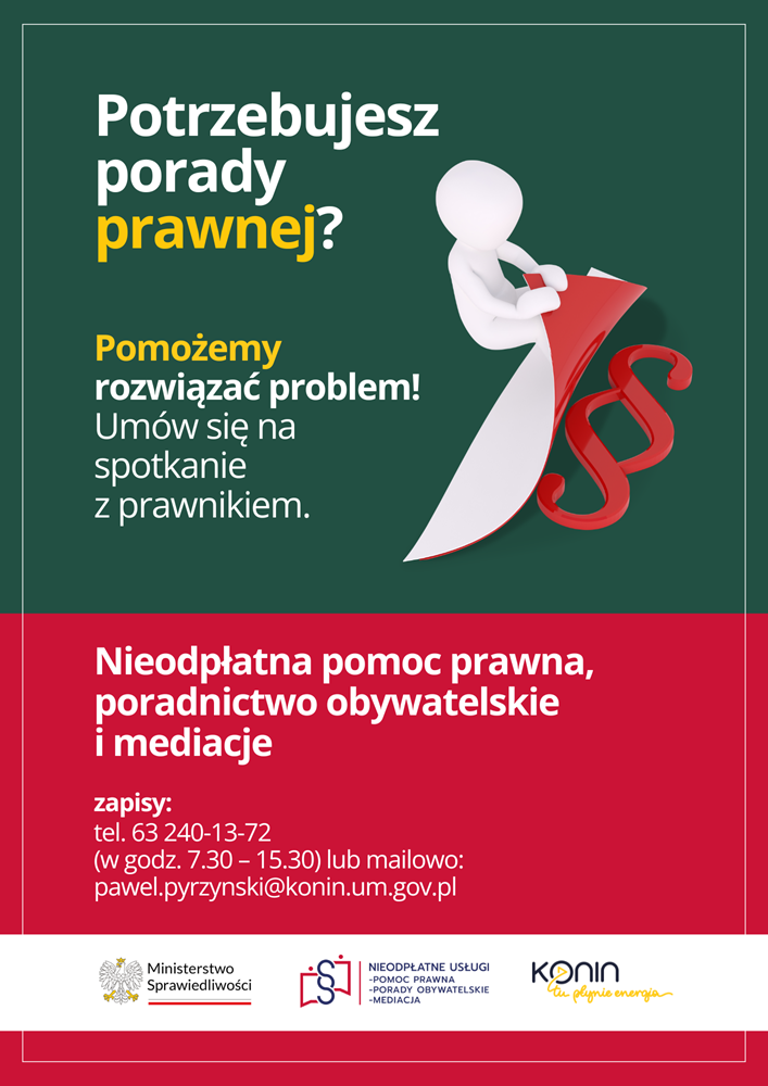 Link do artykułu - Nieodpłatna pomoc prawna i mediacja dla mieszkańców Konina