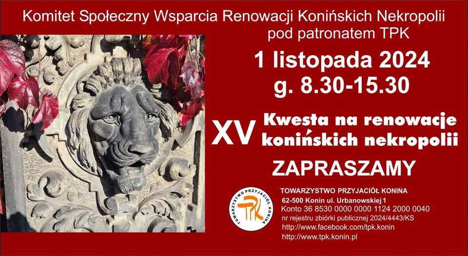 Link do artykułu - XV kwesta na Renowację Konińskich Nekropolii