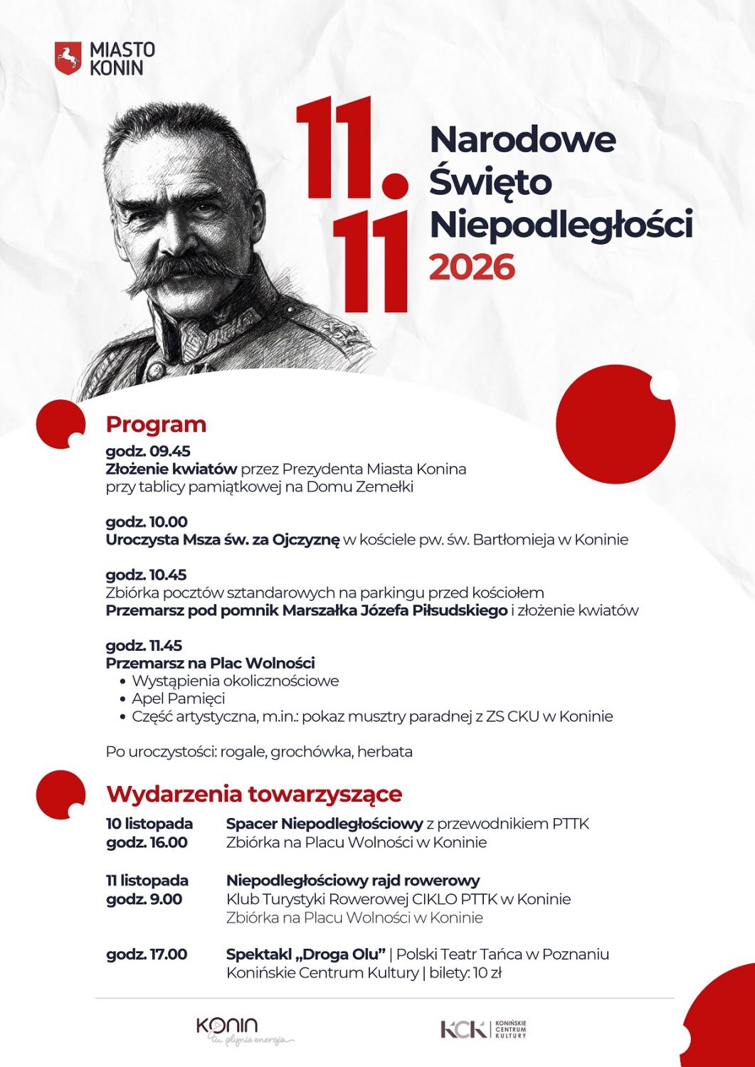 Na zdjęciu widzimy plakat zapowiadający obchody 11 listopada