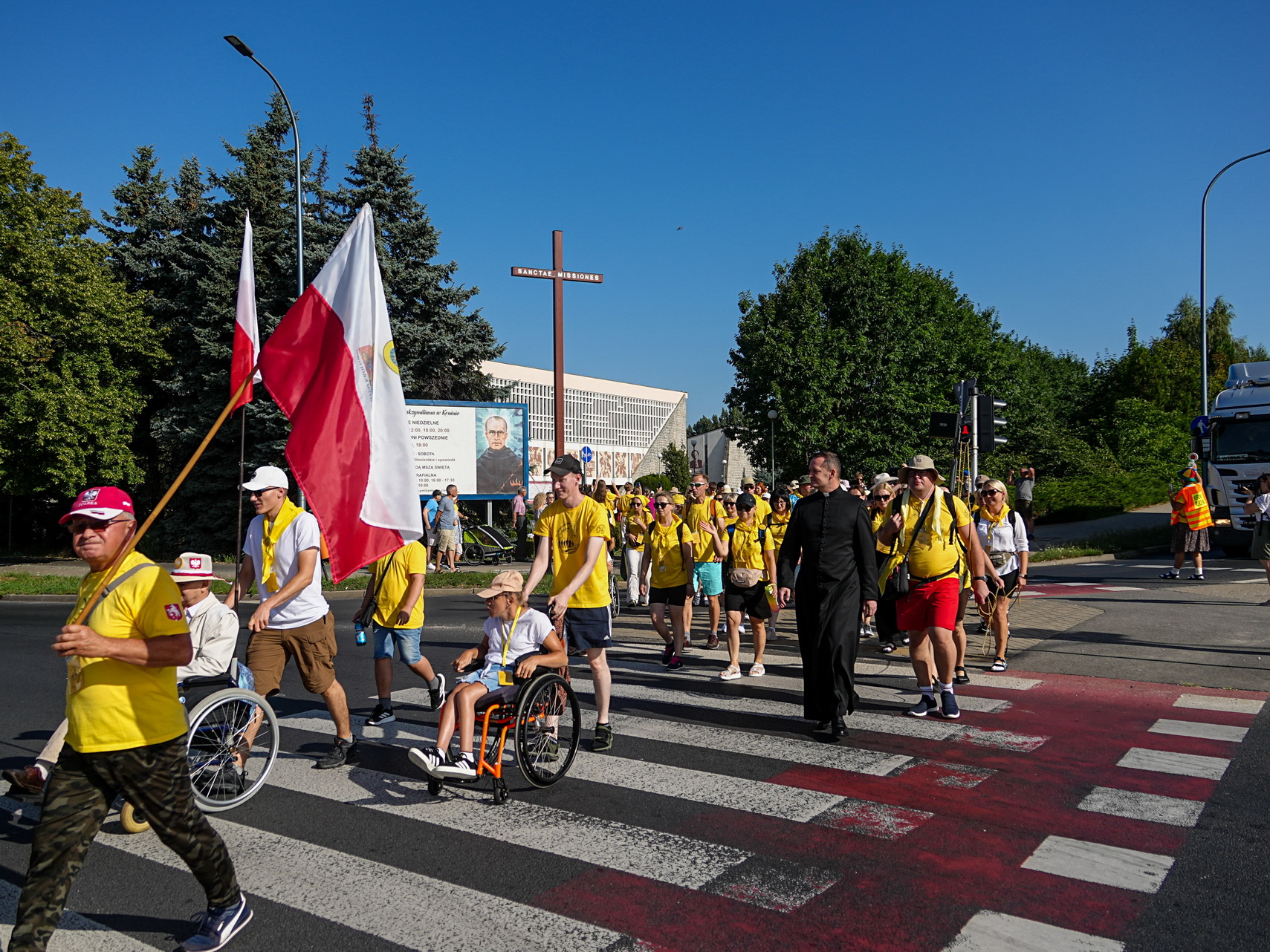 Na zdjęciu widzimy uczestników Pielgrzymki na Jasną Górę