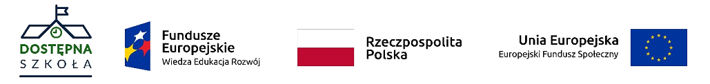 Logotypy funduszy UE, flaga Polski, Samorządu Województwa Wielkopolskiego