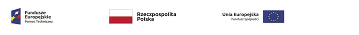 Logotypy funduszy UE, flaga Polski, herb Województwa Wielkopolskiego