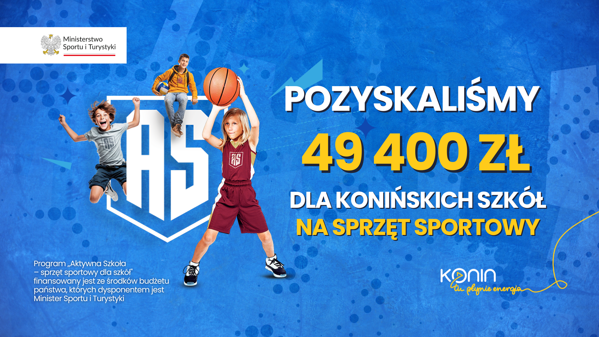 Link do artykułu - Konin pozyskał dofinansowanie na sprzęt sportowy w ramach Programu „Aktywna Szkoła”