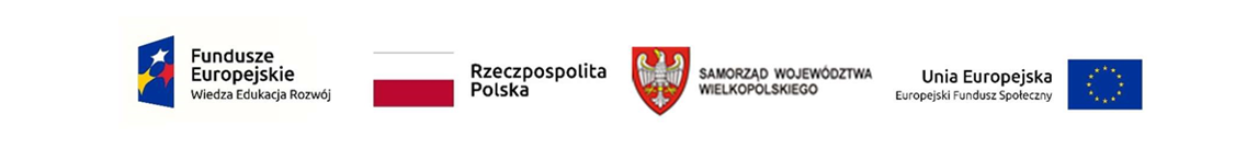 Logotypy UE, Samorządu Województwa Wielkopolskiego oraz flaga Polski
