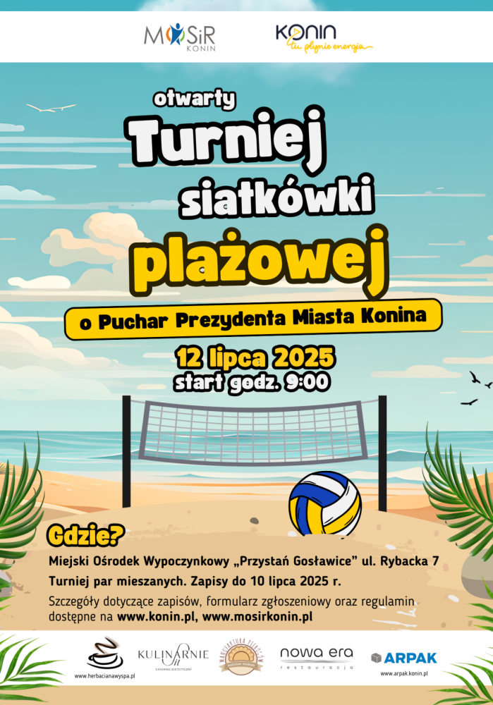 Link do artykułu - I Turniej Siatkówki Plażowej o Puchar Prezydenta m. Konina - zapisy do 10 lipca!