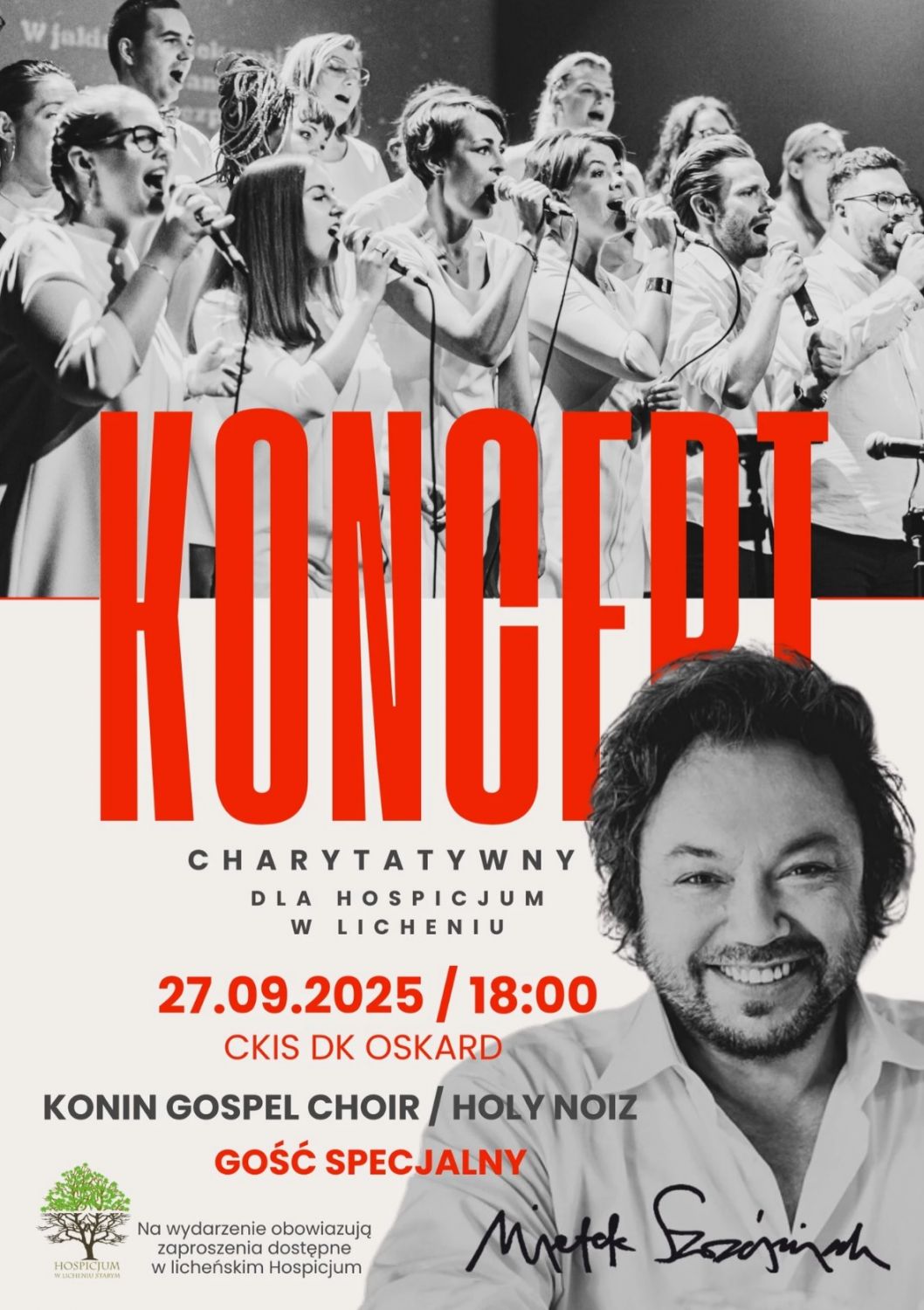 Mietek Szcześniak i Konin Gospel Choir dla hospicjum w Licheniu